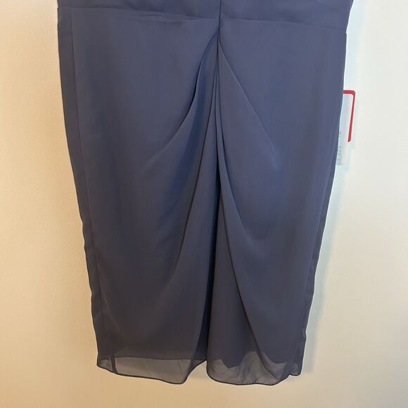 JJs House Sheath Chiffon Dress Stormy Blue Jeweled 192772 164084 NWT - Size 12 - Picture 11 of 16